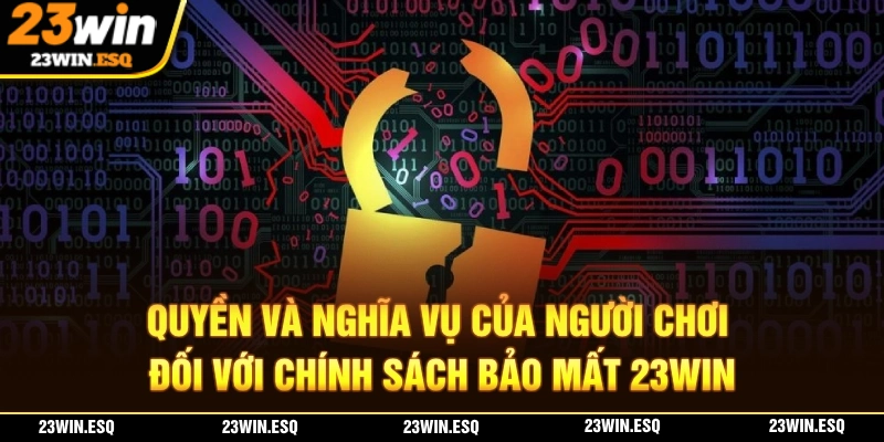 Người chơi có quyền và nghĩa vụ tuân thủ chính sách bảo mật 23WIN